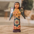 Wood statuette, 'A Divine Messenger' - Handcrafted Archangel Gabriel Pinewood Statuette (image 2) thumbail