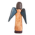 Wood statuette, 'A Divine Messenger' - Handcrafted Archangel Gabriel Pinewood Statuette
