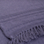 Natural cotton ruana, 'Ancestral Dungaree' - Blue Cotton Ruana with Fringes Handloomed in Guatemala (image 2e) thumbail