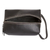 Leather cosmetic bag, 'Fancy Assist' - Handcrafted Black Leather Cosmetic Bag with Zipper Closure