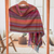 Cotton shawl, 'Sweet Sensations' - Striped & Fringed Shawl Hand-Woven from Cotton in Guatemala