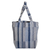 Cotton tote bag, 'Coolness' - Check Tote Bag in Blue White and Grey Hand-Woven from Cotton (image 2c) thumbail