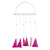 Recycled glass windchime, 'Pink Peaks' - Pink Hand-Painted Recycled Glass Windchime from Costa Rica (image 2a) thumbail