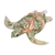 Art glass figurine, 'Marine Wisdom' - Handcrafted Art Glass Figurine of a Green Sea Turtle (image 2a) thumbail