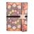 Paper journal with leather cover, 'Fantasy Memories' - Paper Journal with Flower-Inspired Leather Cover