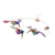 Recycled plastic mobile, 'Eden's Flight' - Recycled Plastic Mobile with Three colourful Hummingbirds