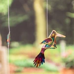 Recycled plastic mobile, 'Eden's Flight' - Recycled Plastic Mobile with Three Colorful Hummingbirds