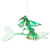 Recycled plastic mobile, 'Magical Fauna' - Hand-Painted Recycled Plastic Mobile of a Green Hummingbird
