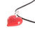 Art glass pendant necklace, 'Vibrant Passion' - Adjustable Art Glass Necklace with Red Heart Pendant