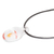 Art glass pendant necklace, 'Mushroom Core' - Adjustable Necklace with Art Glass Mushroom Pendant