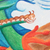 'Frog' - Signed Stretched Acrylic Naif Painting in a Vibrant Palette (image 2b) thumbail