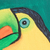 'Toucan' - Cuadro impresionista en acrílico estirado firmado en verde