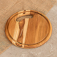 tabla de cortar de teca - Tabla de cortar redonda de madera de teca de Guatemala