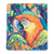 Rubber mouse pad, 'Tropical Macaw' - Printed Multicolour Rubber Mouse Pad with Macaw Image