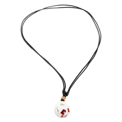 Collar con colgante de resina - Collar Colgante de Resina con Mariposas y Motivos Florales