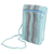 Cotton sling bag, 'Merry Sky' - Aqua and Grey Cotton Sling Bag Hand-Woven in Costa Rica (image 2b) thumbail