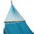 Cotton rope hammock, 'Refreshing Heaven' (single) - Handcrafted Blue Floral Cotton Rope Hammock (Single) (image 2b) thumbail