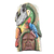 Máscara de madera, 'Boruca Sloth' - Máscara tradicional costarricense de madera de balsa de guerrero y perezoso