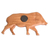 Wood magnet, 'Curious Pig' - Cedar Wood Pig Kitchen Magnet Carved by Hand in Costa Rica