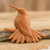 Wood magnet, 'Hummingbird' - Hand-Carved Cedar Wood Hummingbird Kitchen Magnet