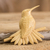 Teak wood magnet, 'Perching Hummingbird' - Teak Wood Hummingbird Kitchen Magnet Carved by Hand