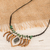 Statement-Halskette aus Jade und Bambus, 'Natural Fascination' - Handgefertigte Jade und Bambus Perlen Statement-Halskette