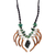 Jade and bamboo statement necklace, 'Natural Fascination' - Handmade Jade and Bamboo Beaded Statement Necklace (image 2a) thumbail