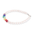 Crystal beaded wristband bracelet, 'St. Benedict 7 Chakras' - Handmade Multicolored Crystal Beaded Wristband Bracelet
