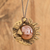 Resin and glass pendant necklace, 'Sublime Eclipse' - Sun and Moon Pendant Necklace Handmade from Resin and Glass thumbail