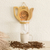 Wandpaneel für Einzelportions-Tropfkaffee aus Teak- und Zedernholz
