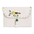 Cotton clutch, 'Sunny Feathers' - Handcrafted Embroidered Cotton Clutch with a Yellow Bird