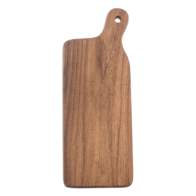 Handcrafted Small Bay Laurel Wood Cutting Board in Brown - Laurel