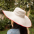 Cotton sun hat, 'Guanacaste Universe' - Traditional Cotton Sun Hat with Red Piping and 6-Inch Brim