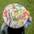 Sombrero de algodón para el sol (ala de 4,5 pulgadas) - Sombrero de algodón tropical con ribete azul y ala de 4,5 pulgadas