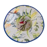 Cotton sun hat, 'Tropical World' (4.5-inch brim) - Tropical Cotton Sun Hat with Blue Piping and 4.5-Inch Brim