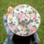 Cotton sun hat, 'Floral Space' - Floral Cotton Sun Hat with Ivory Piping and 4.5-Inch Brim