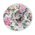 Cotton sun hat, 'Floral World' (4-inch brim) - Floral Cotton Sun Hat with Ivory Piping and 4-Inch Brim