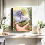 'Community' - Stretched Oil Impressionist Painting of House and Nature