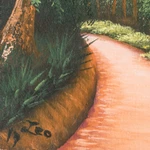 'Lovely Home' - Stretched Oil Impressionist Painting of Traditional Scene