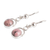 Rhodonite dangle earrings, 'Infinite Warmth' - Sterling Silver Dangle Earrings with Natural Rhodonite Beads (image 2c) thumbail