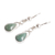 Jade dangle earrings, 'Harmony Drops' - Sterling Silver Dangle Earrings with Drop-Shaped Jade Stones (image 2c) thumbail