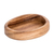 Plato de merienda de madera, (pequeño) - Plato de merienda artesanal de madera de conacaste de forma ovalada (pequeño)