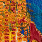 'Harvest Time I' - Stretched Abstract Corn-Inspired Acrylic and Oil Painting