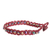 Glass and crystal beaded bracelet, 'Magical Whispers in Red' - Handcrafted Red Glass and Crystal Beaded Bracelet