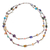 Glass and crystal beaded long necklace, 'Multicolor Emotions' - Handcrafted Glass and Crystal Beaded Long Necklace (image 2c) thumbail