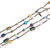 Glass and crystal beaded long necklace, 'Multicolor Emotions' - Handcrafted Glass and Crystal Beaded Long Necklace (image 2d) thumbail