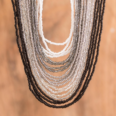 Glass beaded strand necklace, Classic Romance