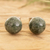 Jade stud earrings, 'Vital Soul' - High-Polished Sterling Silver Stud Earrings with Jade Stones (image 2) thumbail