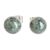 Jade stud earrings, 'Vital Soul' - High-Polished Sterling Silver Stud Earrings with Jade Stones thumbail