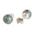 Jade stud earrings, 'Vital Soul' - High-Polished Sterling Silver Stud Earrings with Jade Stones (image 2d) thumbail